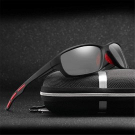 Rectangular Polarized Photochromic Sunglasses Men Driving Glasses Day and Night Vision Driver Goggles - Black - CQ194OUGZLZ $...