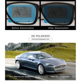 Rectangular Polarized Photochromic Sunglasses Men Driving Glasses Day and Night Vision Driver Goggles - Black - CQ194OUGZLZ $...