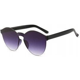Round Unisex Fashion Candy Colors Round Outdoor Sunglasses Sunglasses - Gray - CQ19089CYI6 $21.39