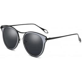 Oversized Fashion Polarized Sunglasses UV Mirrored Lens Oversize Metal Frame - C5 - CX18DIAE8GZ $22.69
