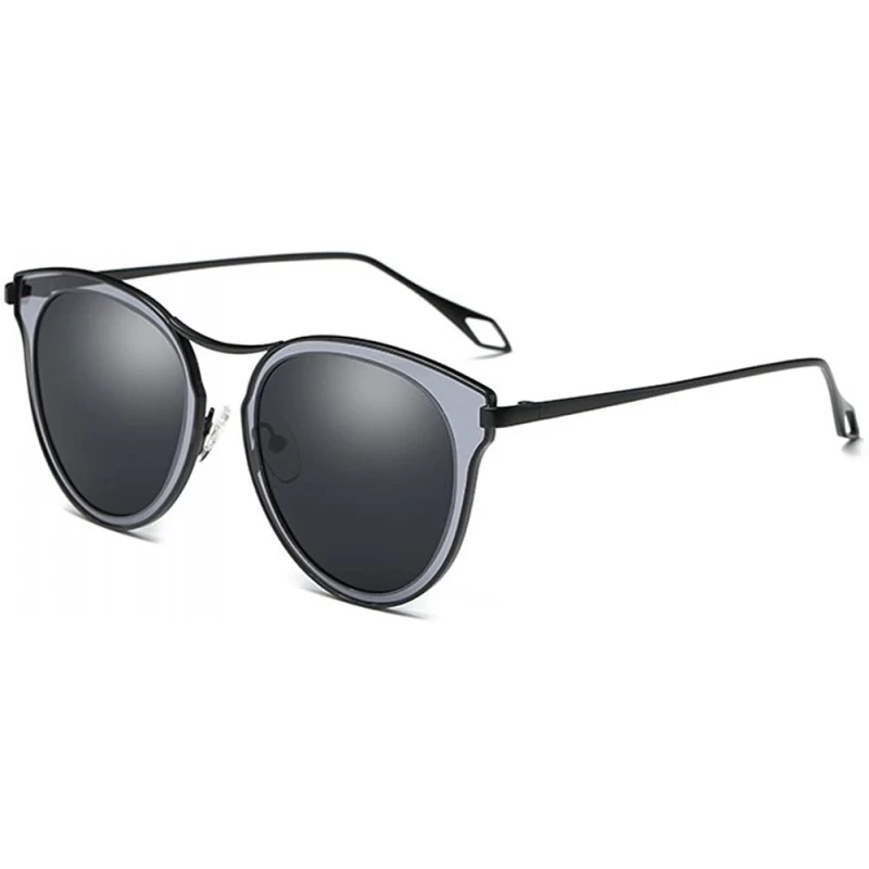 Oversized Fashion Polarized Sunglasses UV Mirrored Lens Oversize Metal Frame - C5 - CX18DIAE8GZ $22.69