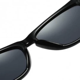Semi-rimless HD Polarized Sunglasses for Men Women Small Vintage Metal Frame Retro Shade Glasses UV400 Protection - E - C2197...