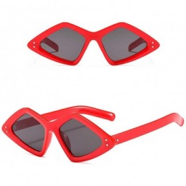 Wrap Irregular Sunglasses Unisex Lightweight Eyeglasses Fashion Sunglasses - Mirrored Polarized Lens - Red - C718TM6DEKU $7.16