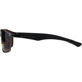 Rectangular Road Warrior High Definition Driving Lens Metal Sport Warp Sunglasses - Gunmetal Matte Black - CX18C4RD2W9 $11.22