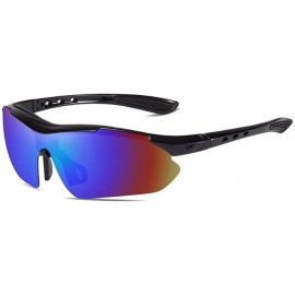 Sport Outdoor riding sport polarized glare Sunglasses explosion-proof ultraviolet half-frame Sunglasses - B - CQ18Q92XTLY $62.50