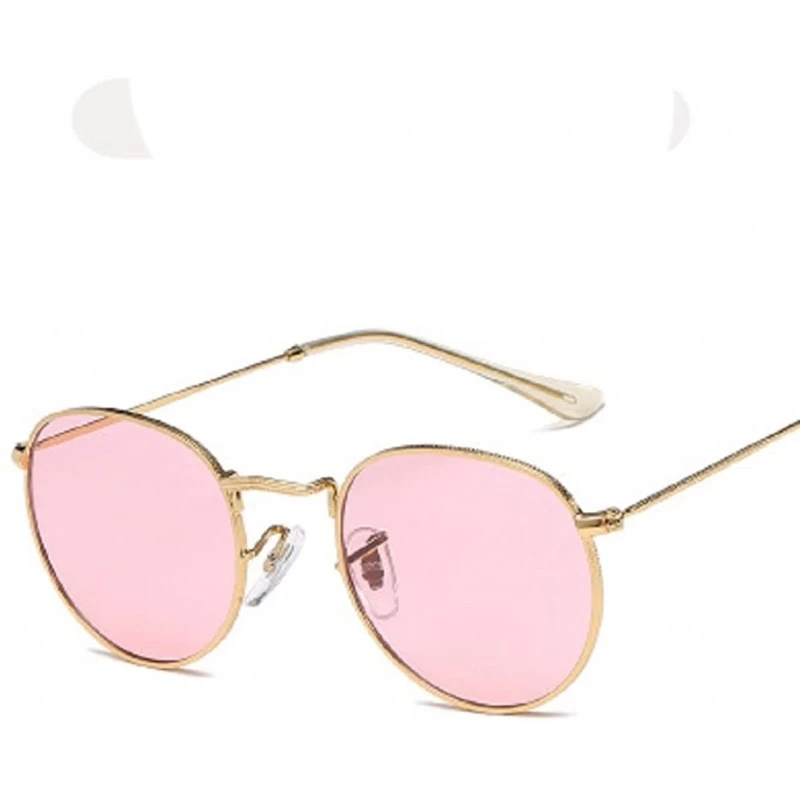 Rimless Retro Small Round Women Sunglasses Metal Frame Flat Mirrored Lens Options - 13 - C418DX09M9S $8.35