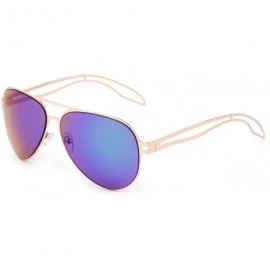 Oversized Loyolita" - Oversized Fashion Sunglasses in Aviator Design for Men and Women - Gold/Green - CN12MCS6KQ7 $8.79