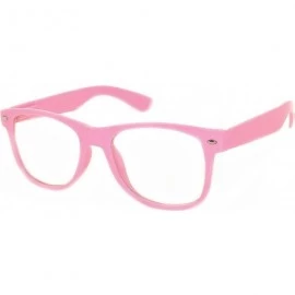 Sport Clear Retro 80's Vintage Sunglasses Colored Frame - Clear_baby_pink - C8184IO2A5T $9.08