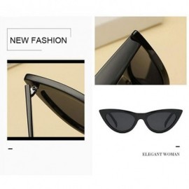 Aviator Vintage Mirror Women Cat Eye Sunglasses Luxury Brand Designer Sun Glasses White - White - C918YNDE5K6 $11.47