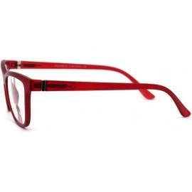 Rectangular Womens Horn Rim Rectangular Bi-focal Reading Glasses - Red - CJ193XNN4A6 $12.82