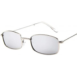 Rectangular Vintage Glasses Women Man Square Shades Small Rectangular Frame Sunglasses - G - CE18RYQ7RY5 $19.25