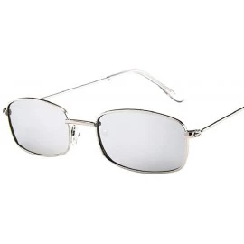 Rectangular Vintage Glasses Women Man Square Shades Small Rectangular Frame Sunglasses - G - CE18RYQ7RY5 $19.76