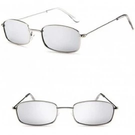 Rectangular Vintage Glasses Women Man Square Shades Small Rectangular Frame Sunglasses - G - CE18RYQ7RY5 $7.70