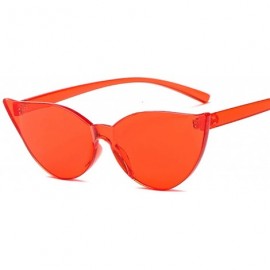 Goggle Fashion Sunglasses Women Ladies Red Yellow Cat Eye Sun Glasses Female Driving Shades UV400 Feminino - Brown - CH198ZAD...