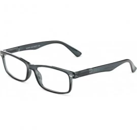 Rectangular Unisex Translucent Simple Design No Logo Clear Lens Glasses Squared Fashion Frames - Grey - CS12NRDFB70 $8.15