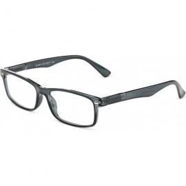 Rectangular Unisex Translucent Simple Design No Logo Clear Lens Glasses Squared Fashion Frames - Grey - CS12NRDFB70 $17.74