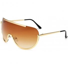 Round 2019 One piece Alloy Sunglasses Women Classic Round Sun Glasses Metal Candy Colors Outdoor Feminino UV400 - Gray - CP18...