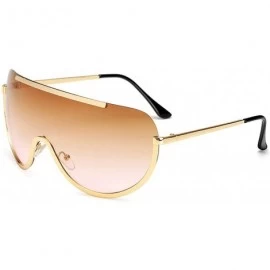 Round 2019 One piece Alloy Sunglasses Women Classic Round Sun Glasses Metal Candy Colors Outdoor Feminino UV400 - Gray - CP18...