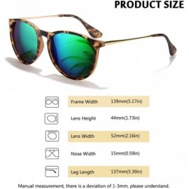 Wayfarer Sunglasses Polarized Protection Wearpro Mirrored - Amber Leopard Frame/Green Mirror Lens - CP18TW2TGYM $12.71