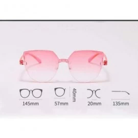 Rimless Unisex One Piece Jelly Candy Colorful Eyewear Transparent Frameless Multilateral Shaped Sunglasses - B - CC1900LXNTD ...