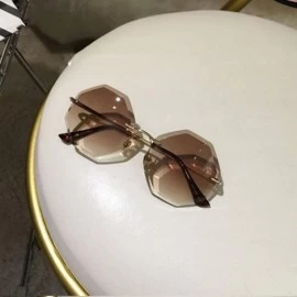 Oversized Round Sunglasses Women Oversized Eyewear 2018 Gradient Brown Pink RimlSun Glasses Gift Uv400 - C01 - C9197A34I3Q $2...
