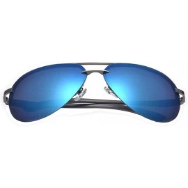 Wayfarer Men's Classic Polarized Aviator Sunglasses Sports Cycling Fishing Metal Frame Driver Sunglasses - Blue - C218E43KODT...