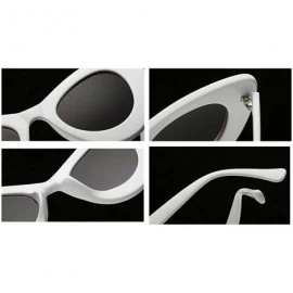 Cat Eye Womens Cat Eye Retro Eyewear Oversized Bold Rim Round Cateye Sunglasses - Yellow Glass Tea Grey - C018E3290X6 $33.84
