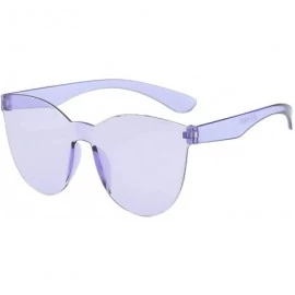 Square Square Sunglasses Women Fashion Rimless Frame Glasses Transparent Eyewear Transparent Candy Color Eyewear - I - CE1907...