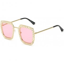 Square Women Square Fashion Sunglasses - Pink - CG18WR9S703 $21.32