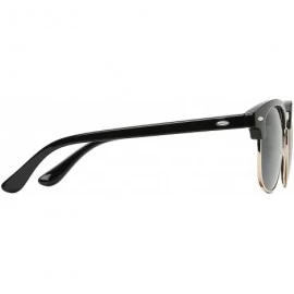 Aviator SUNGLASSES FOR MEN WOMEN - Half Frame Polarized Classic fashion womens mens sunglasses FD4003 - 1-6orange - C018KQXY2...