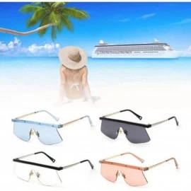 Goggle Sun Glasses Sunglasses One-Piece Flat Top Personality Eye Designer Driving Party Gifts Eyewear-Blue - CM199I333UD $24.19