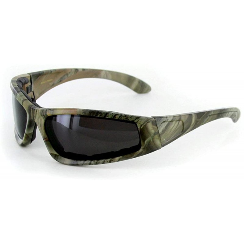 Shield Camo Spex" Polarized Camouflage Sports Goggles for Active Men and Women - Light Green W/ Smoke Lens - CF11PTG804P $50.21