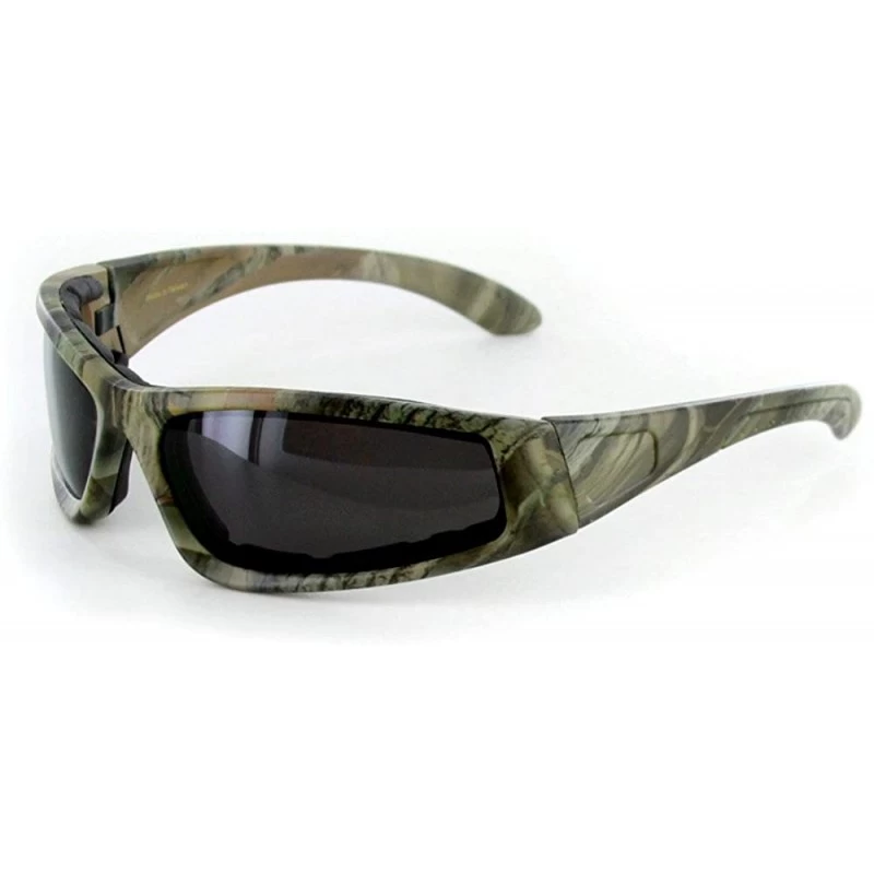 Shield Camo Spex" Polarized Camouflage Sports Goggles for Active Men and Women - Light Green W/ Smoke Lens - CF11PTG804P $20.31