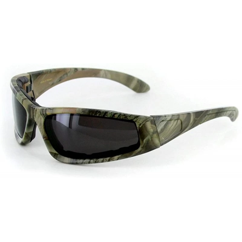 Shield Camo Spex" Polarized Camouflage Sports Goggles for Active Men and Women - Light Green W/ Smoke Lens - CF11PTG804P $43.44