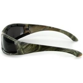 Shield Camo Spex" Polarized Camouflage Sports Goggles for Active Men and Women - Light Green W/ Smoke Lens - CF11PTG804P $50.21