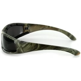 Shield Camo Spex" Polarized Camouflage Sports Goggles for Active Men and Women - Light Green W/ Smoke Lens - CF11PTG804P $20.31