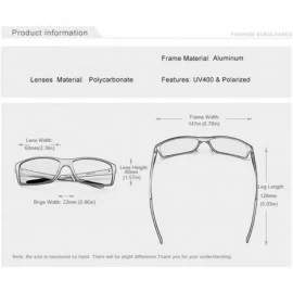 Rectangular Genuine Mens Polarized Rectangular Adjustable Sunglasses Fashion UV400 Ultra Light Al-Mg - Gun/Gray - CG18YHNNHK0...
