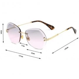Aviator Frameless trimming sunglasses- ladies 2019 new sunglasses women fashion trend sunglasses - C - C018SMU7G9L $35.02