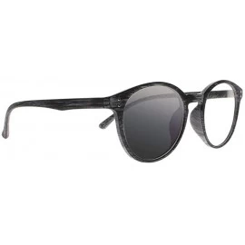 Round Mens TR90 Round Frame Transition Photochromic Bifocal Reading Glasses Sunglasses Readers - Gray - CS18L0Y3YMO $25.69