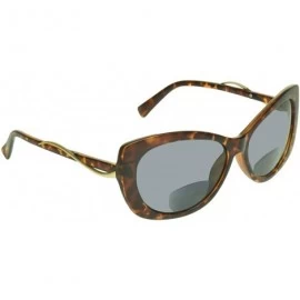 Oversized Womens BIFOCAL Sunglasses Sun Readers with Cat Eye Fashion Oversized Sexy Frame - Tortoise Shell Brown - CX18D52YCC...