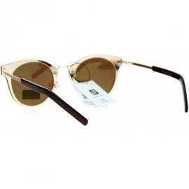 Wayfarer Rimless Futuristic Half Horn Rim Hipster Sunglasses - Yellow Revo - C512CJL0RLB $15.13