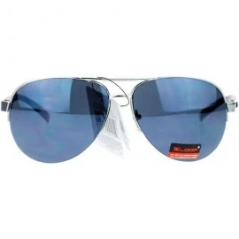 Sport Xloop Sports Aviator Sunglasses Unisex Half Rim Aviators UV400 Protection - Black - CG124WM5003 $8.81