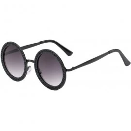 Oval Round Oversized Rhinestone Sunglasses for Women Fashion Festival Sunglasses - CZ18W6HTGHS $26.92