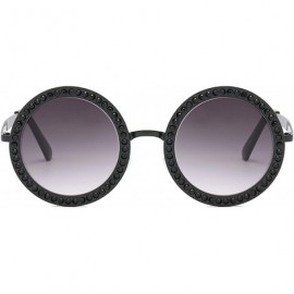Oval Round Oversized Rhinestone Sunglasses for Women Fashion Festival Sunglasses - CZ18W6HTGHS $12.17