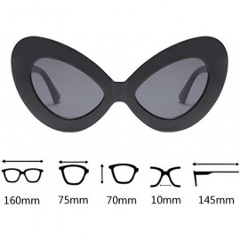 Butterfly Women Ladie Oversized Butterfly Sunglasses Vintage Style Retro Shades - Red Frame+gray Lens - CQ18E5EASLL $7.73