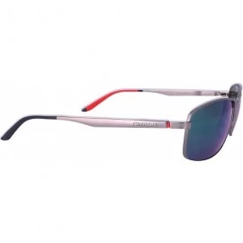 Rectangular 8012/S Sunglasses - Semi Matte Dark Ruthenium / Gray Green Polarized - CK11XM86YQD $30.47