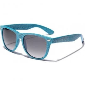 Round Colorful Retro Fashion Ladies Glitter Sunglasses - Glitter Turquoise - C211OXKFBNL $19.69
