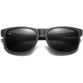 Goggle Fashion Trend Brand Designer TR90 Square Frame Men Polarized Sunglasses UV400 - Grey - CY18TQX0WSE $25.90
