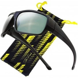 Sport Rectangle Lightweight Polarized Sunglasses for Men Women - S107-matte Black - CO18EYL36RI $30.88