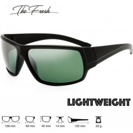 Sport Rectangle Lightweight Polarized Sunglasses for Men Women - S107-matte Black - CO18EYL36RI $35.96